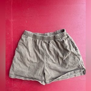 Brandy Melville Brown High Waisted Garden Shorts